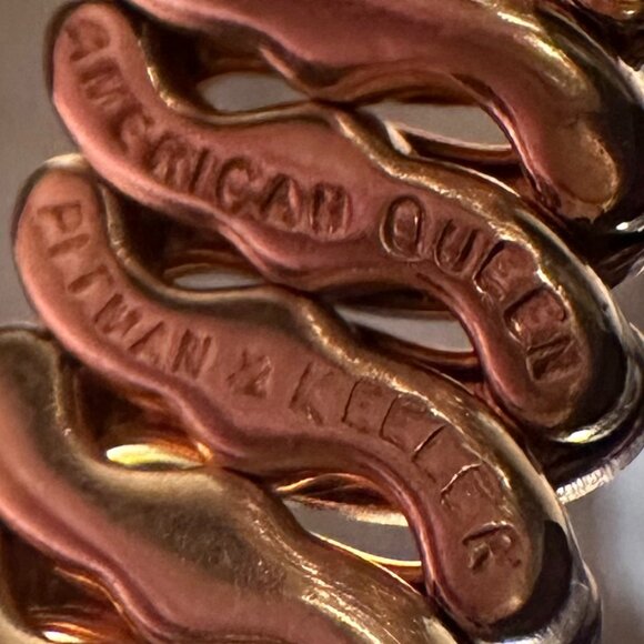 πHPπ NO MONOGRAM Vtg. Pitman & Keeler Amer. Queen Gold-Filled Exp. Bracelet - Picture 8 of 13